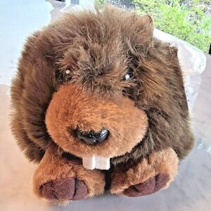 Vintage Puffkins Chomper Beaver Plush 5" Swibco 1994‎ Stuffed Animal Toy W/Tag